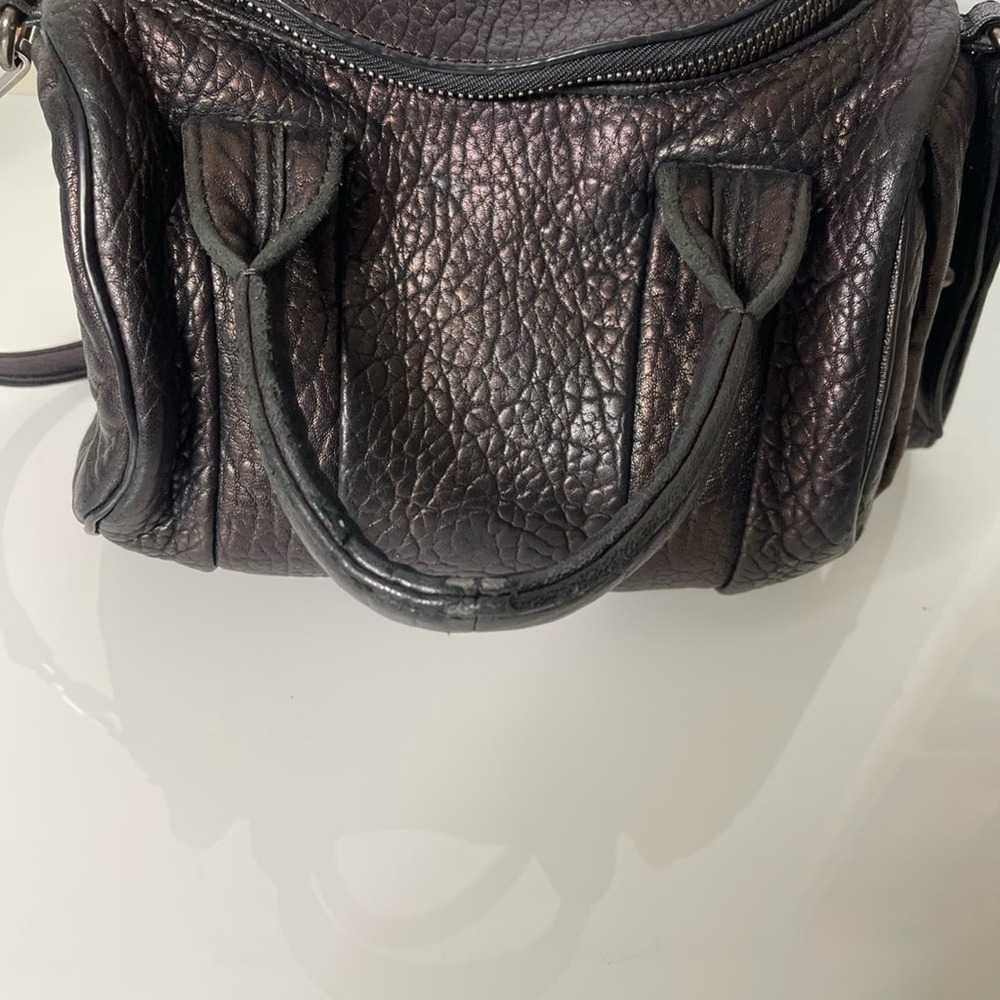 ALEXANDER WANG Pebbled Lambskin Rockie Duffel in Black  and Nickel hardware - Picture 11 of 15